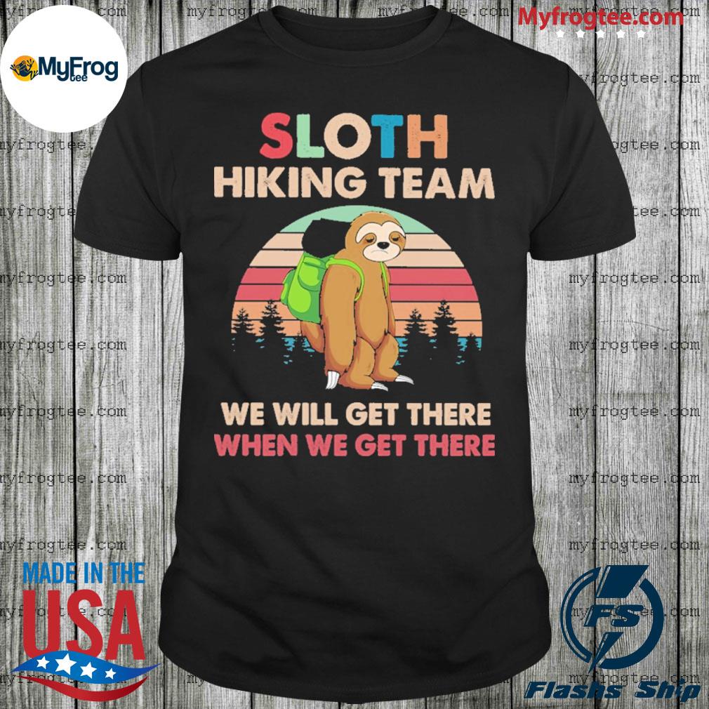 sloth hiking team shirt