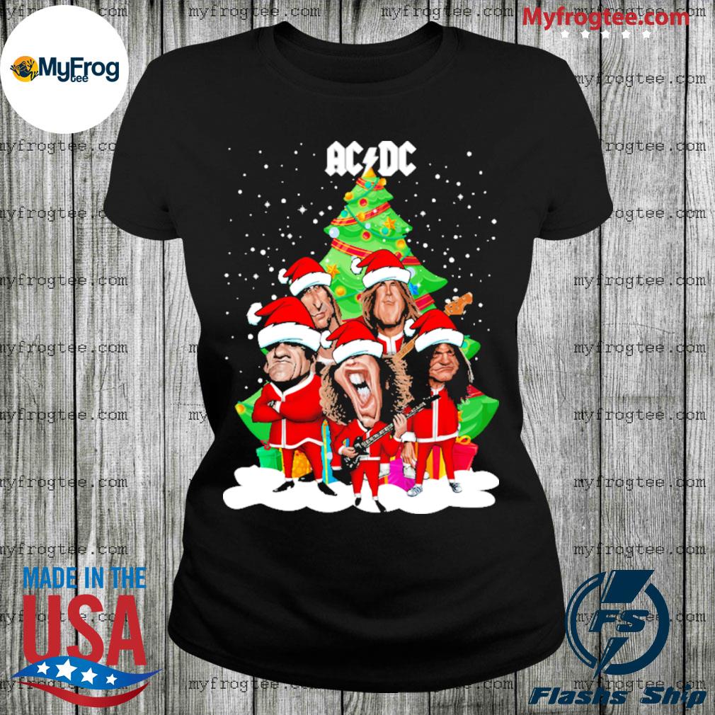AC DC Rock and sleeve chibi shirt, sweater 2022 Merry hoodie, long Band Christmas