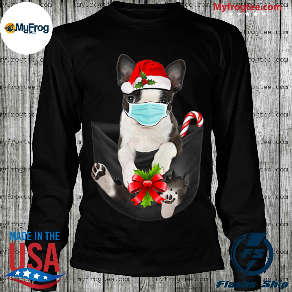 boston terrier christmas shirt