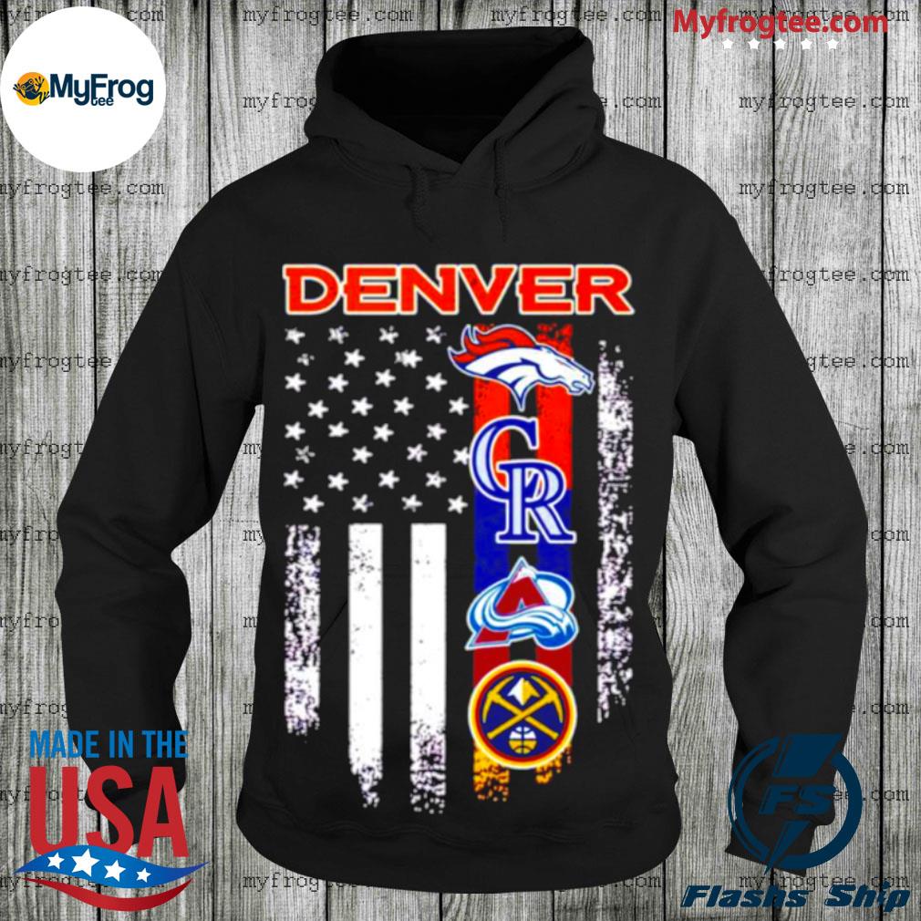 Denver Broncos Denver Nuggets Colorado Avalanche and Colorado Rockies T- Shirt - Growkoc