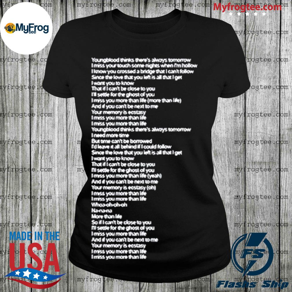 Justin Bieber ghost lyrics I shirt, hoodie, sweater and long sleeve