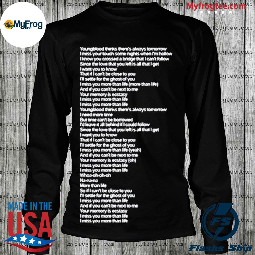 Justin Bieber ghost lyrics I shirt, hoodie, sweater and long sleeve