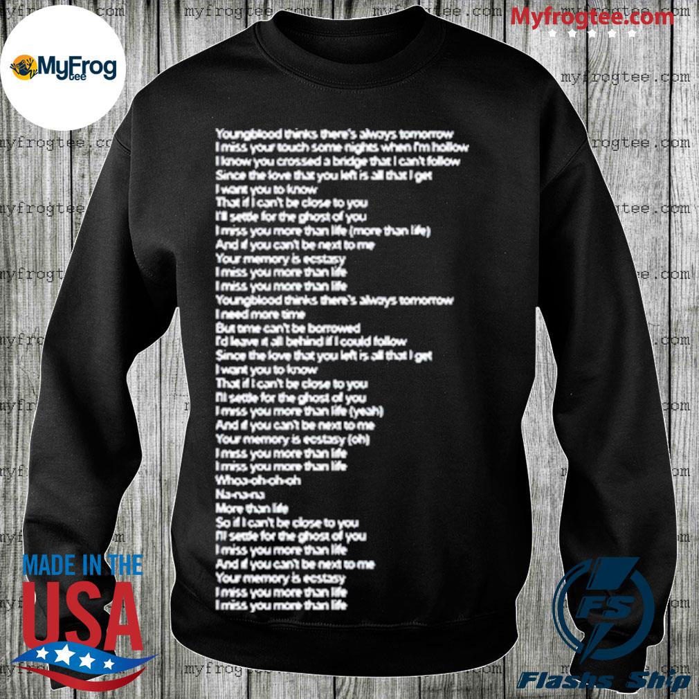 Justin Bieber ghost lyrics I shirt, hoodie, sweater and long sleeve