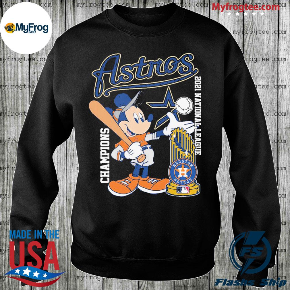 Mickey Mouse playing Baseball Astros champions 2021 national league Houston  Astros shirt, hoodie, sweater and long sleeve