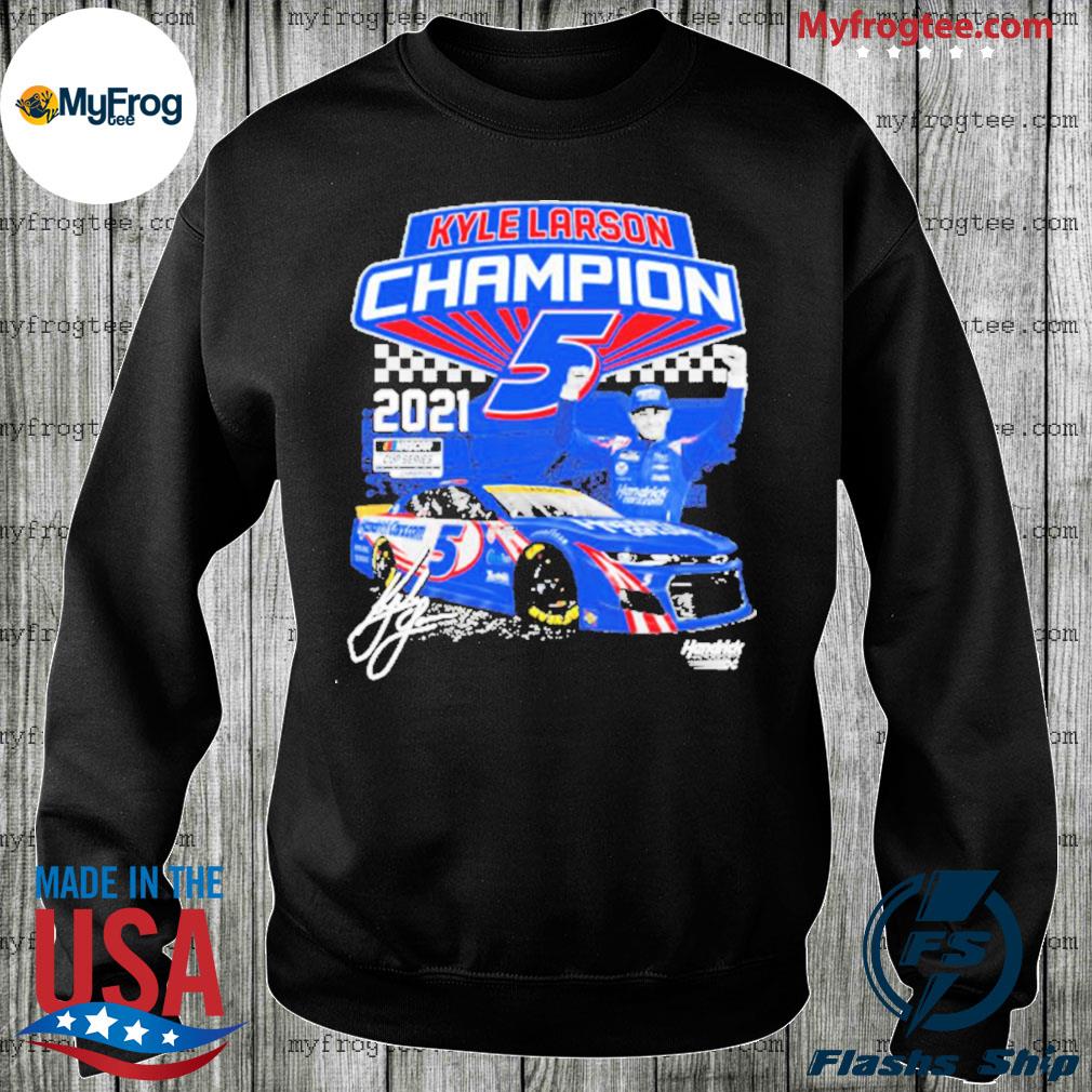 Kyle Larson 2021 Nascar Cup Series Champion signature shirt, hoodie,  sweater, long sleeve and tank top