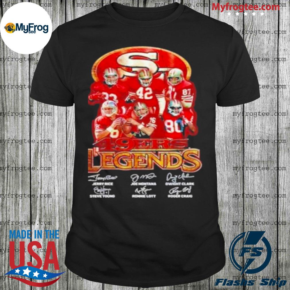 San Francisco 49ers Shirt Legends Signatures Gift - Personalized Gifts:  Family, Sports, Occasions, Trending