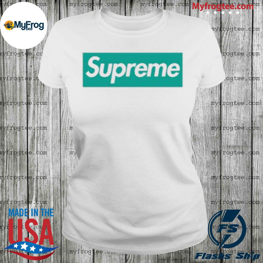 Supreme and tiffany collab on special box logo shirt, hoodie