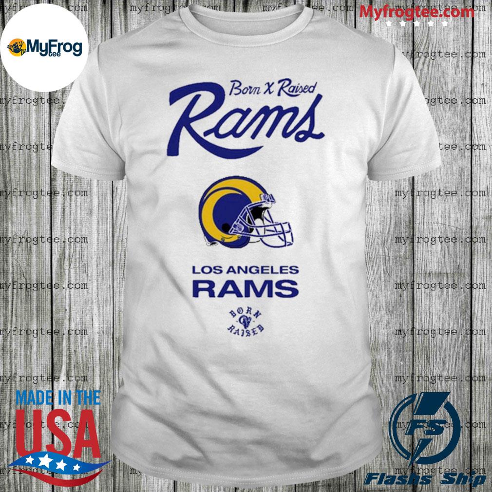 Born X Raised Cream Los Angeles Rams Script 2021 shirt, hoodie, sweater and  long sleeve