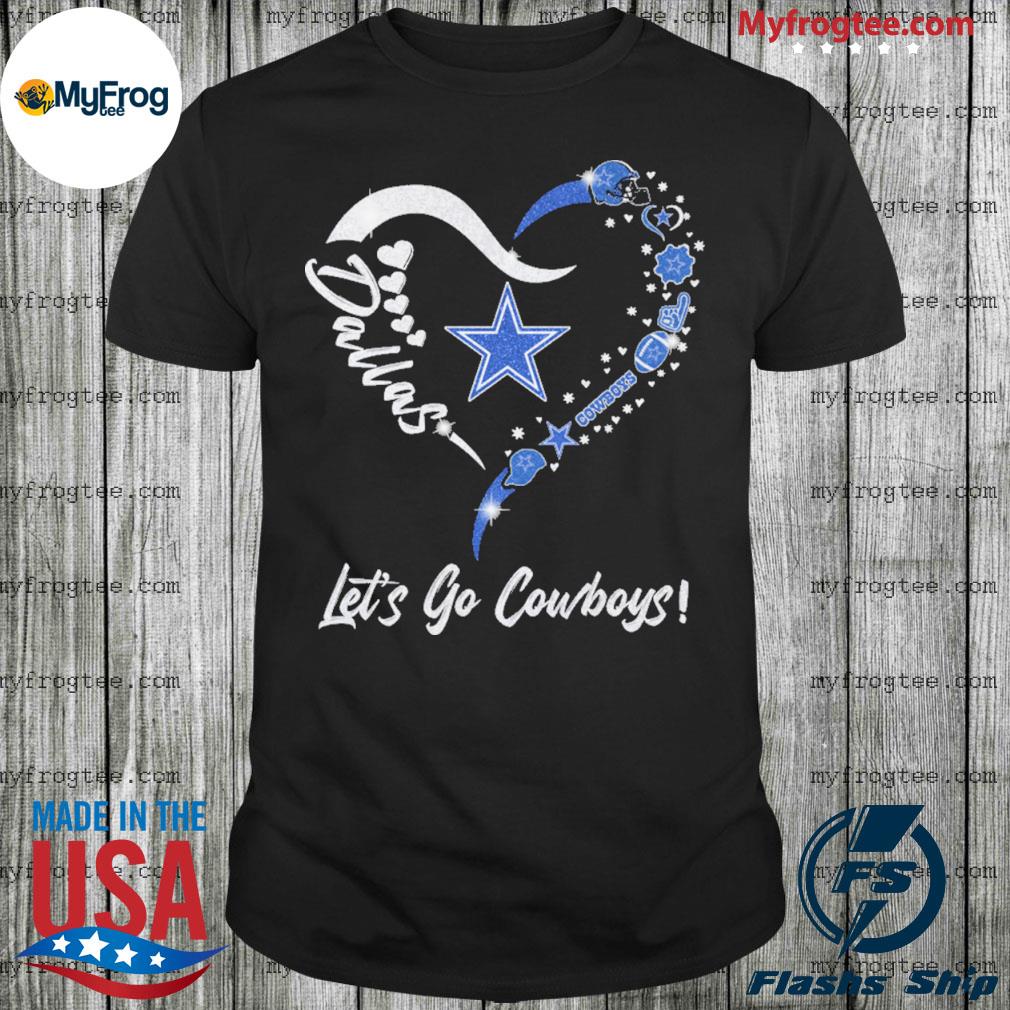 Diamond Dallas Cowboys heart shirt, ladies shirt, hoodie and sweater