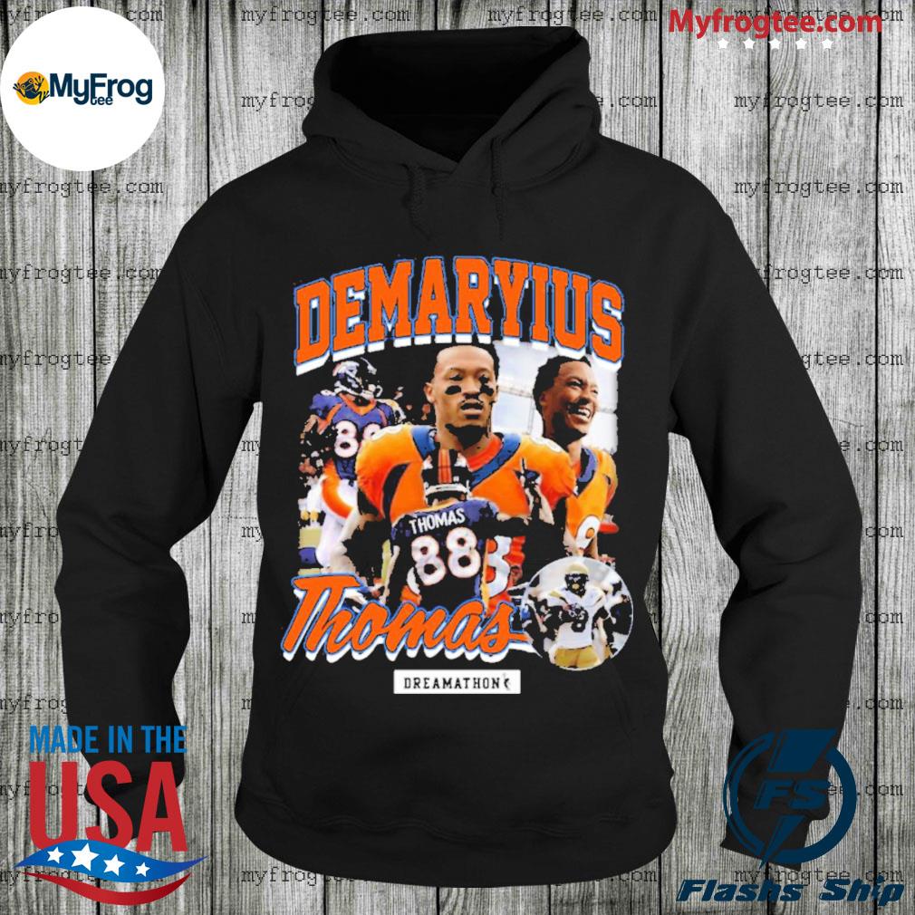 Von Miller wearing Demaryius Thomas Dreamathon shirt