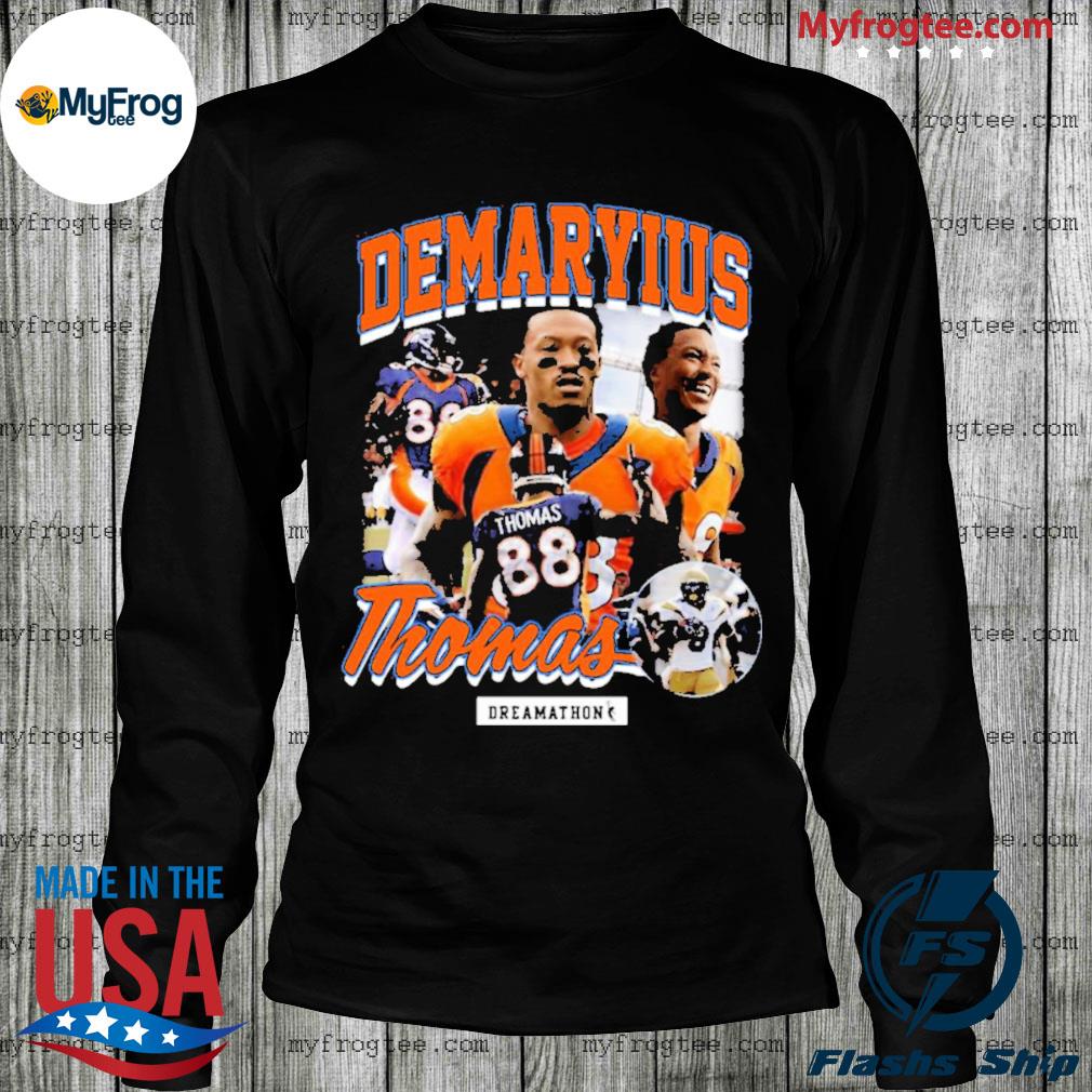 Von Miller wearing Demaryius Thomas Dreamathon shirt