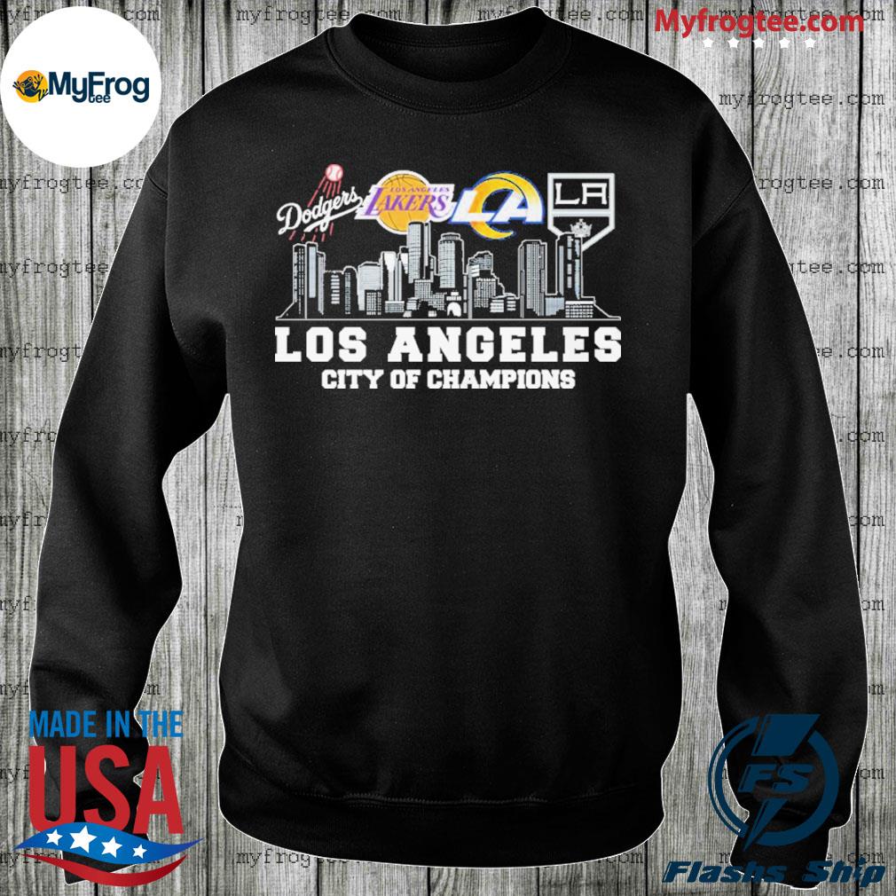 Los Angeles Lakers Dodgers Rams City Champions shirt, hoodie, sweater, long  sleeve and tank top