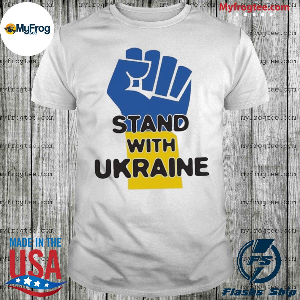 Save Ukraine T Shirt Fist Support Stand With Ukraine T-Shirt Ukrainian Lover I Stand With Ukraine Shirt