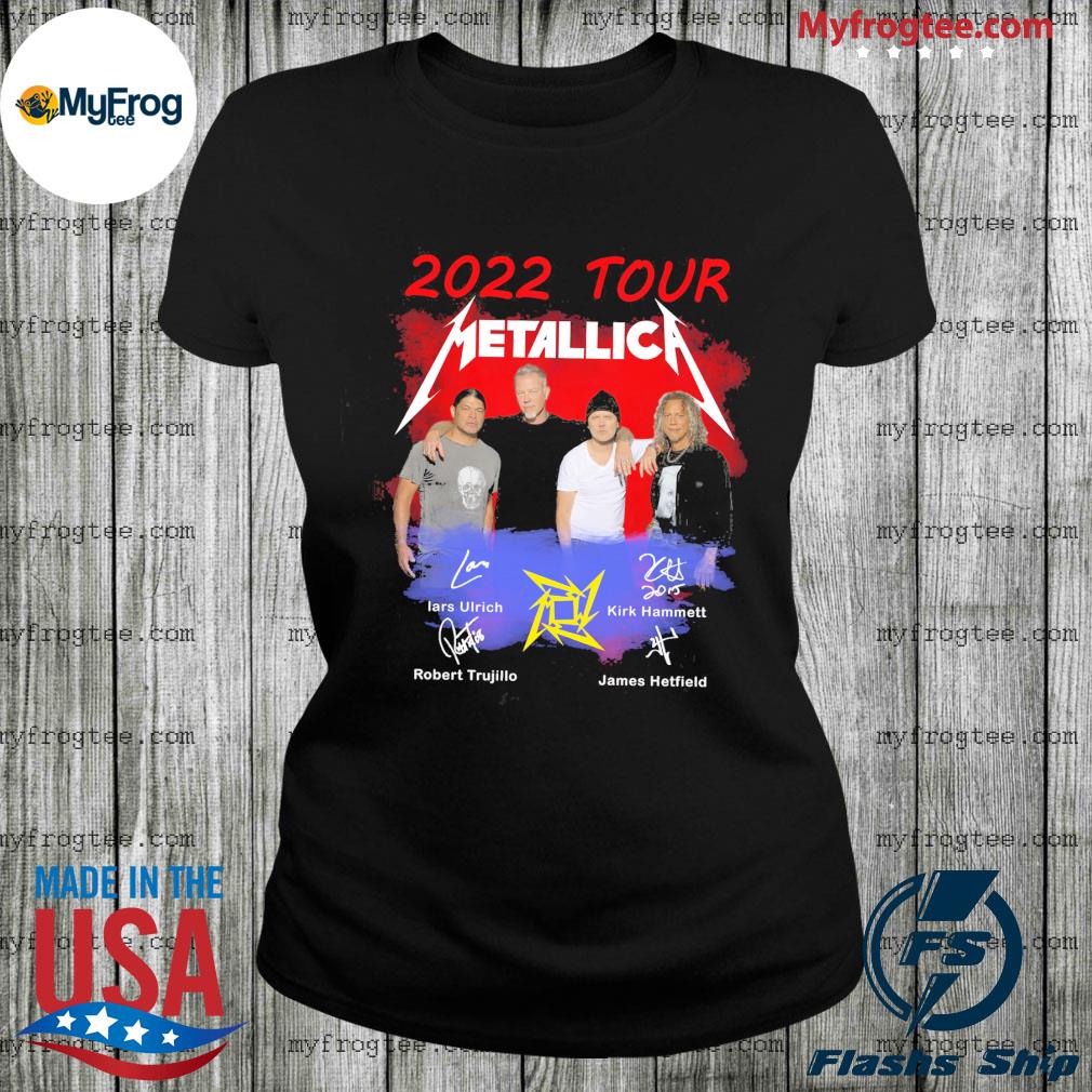 geïrriteerd raken dagboek Peave 2022 tour Metallica signatures shirt, hoodie, sweater and long sleeve