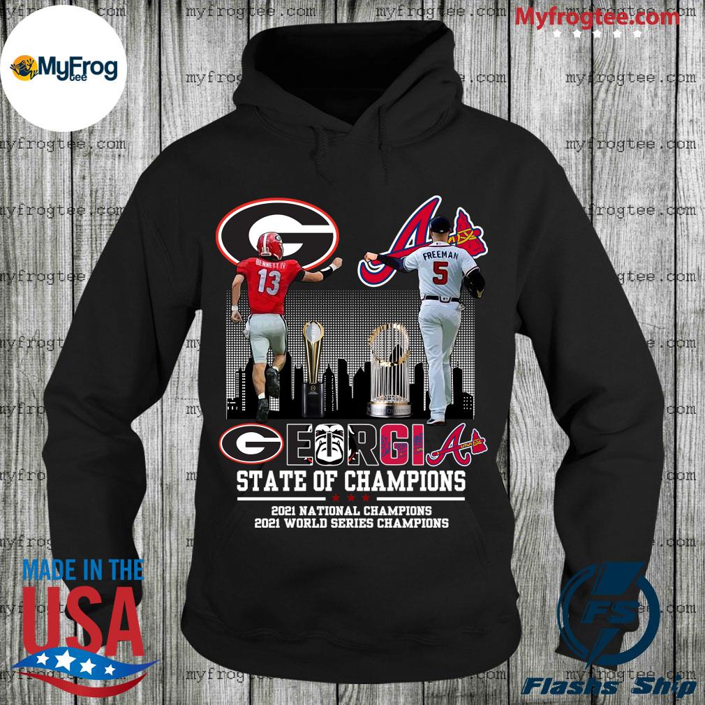 Georgia Bulldogs vs Atlanta Braves state of Champion 2021 T-shirt, hoodie,  sweater, long sleeve and tank top