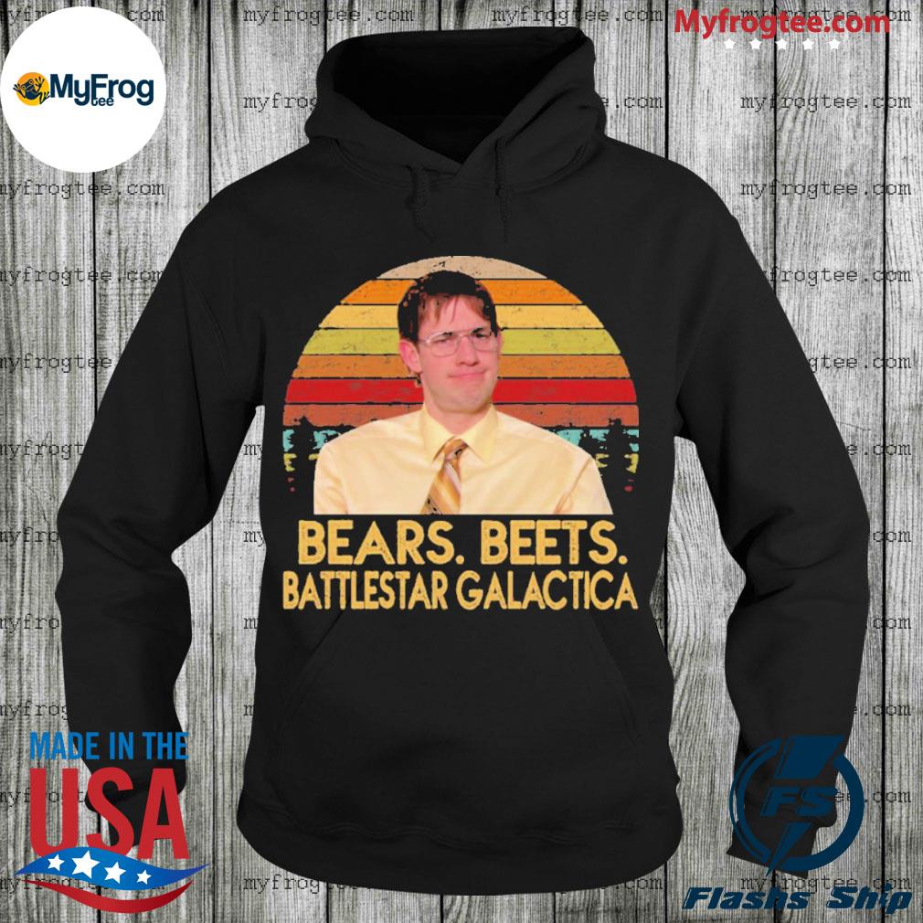Mens Classic Pullover Hoodie Sweatshirt,Bears Beets Battlestar Galactica Print