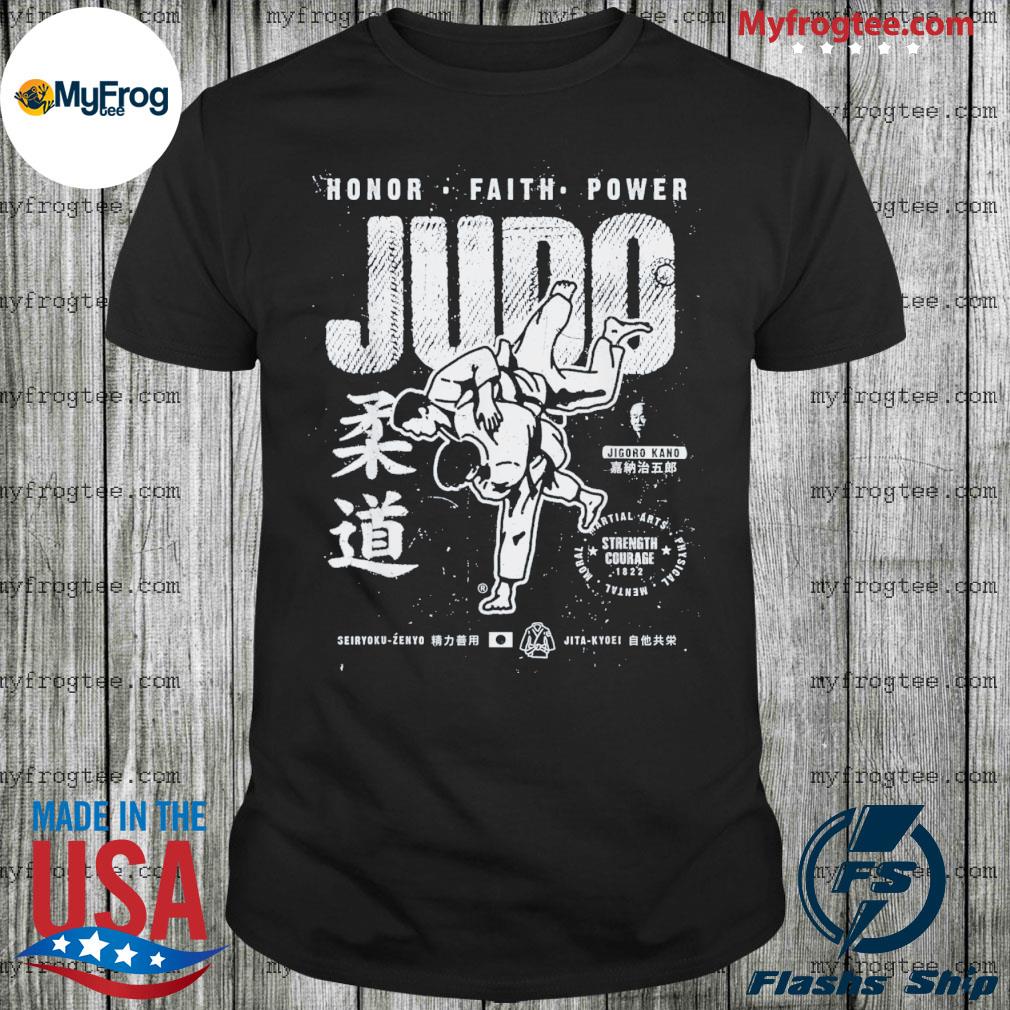 Judo Strength & Courage Mens Martial Arts T-Shirt MMA Training Top