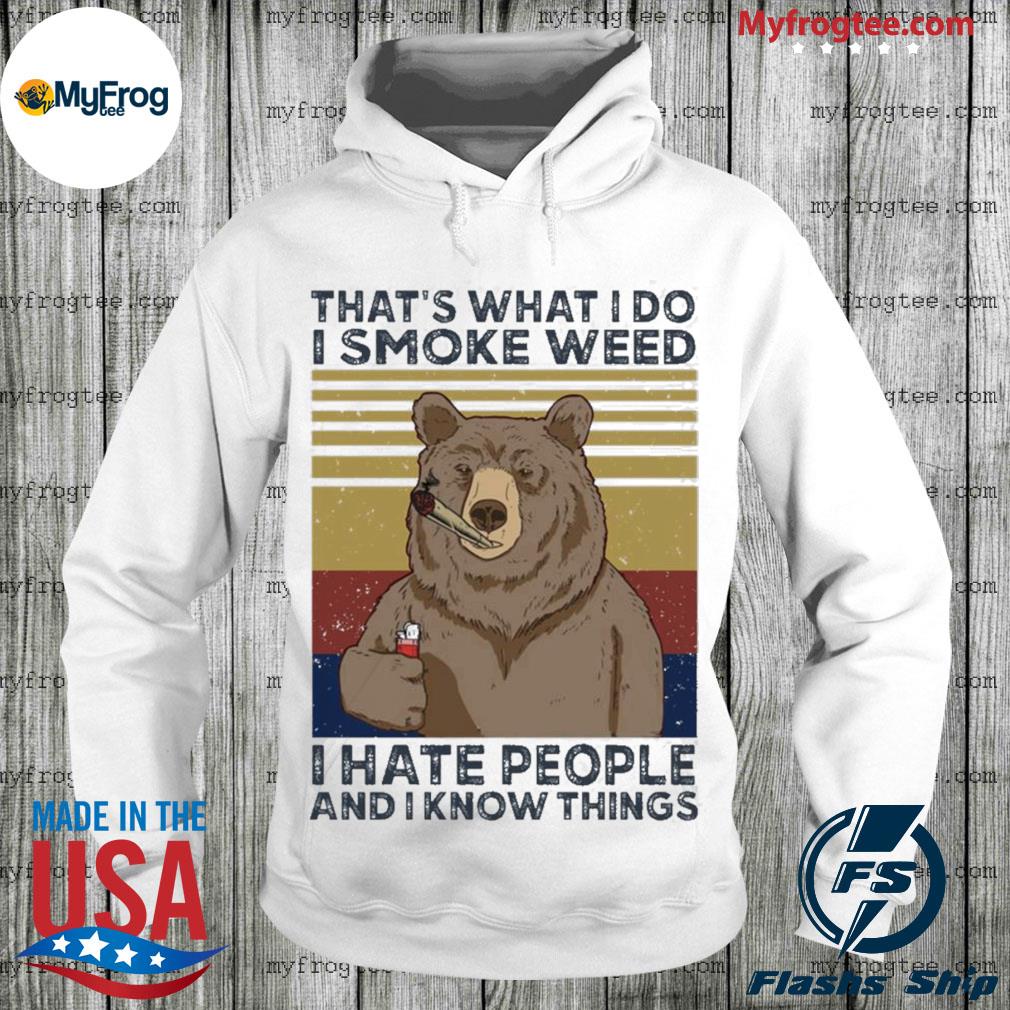 Bear i hate people on sale hoodie