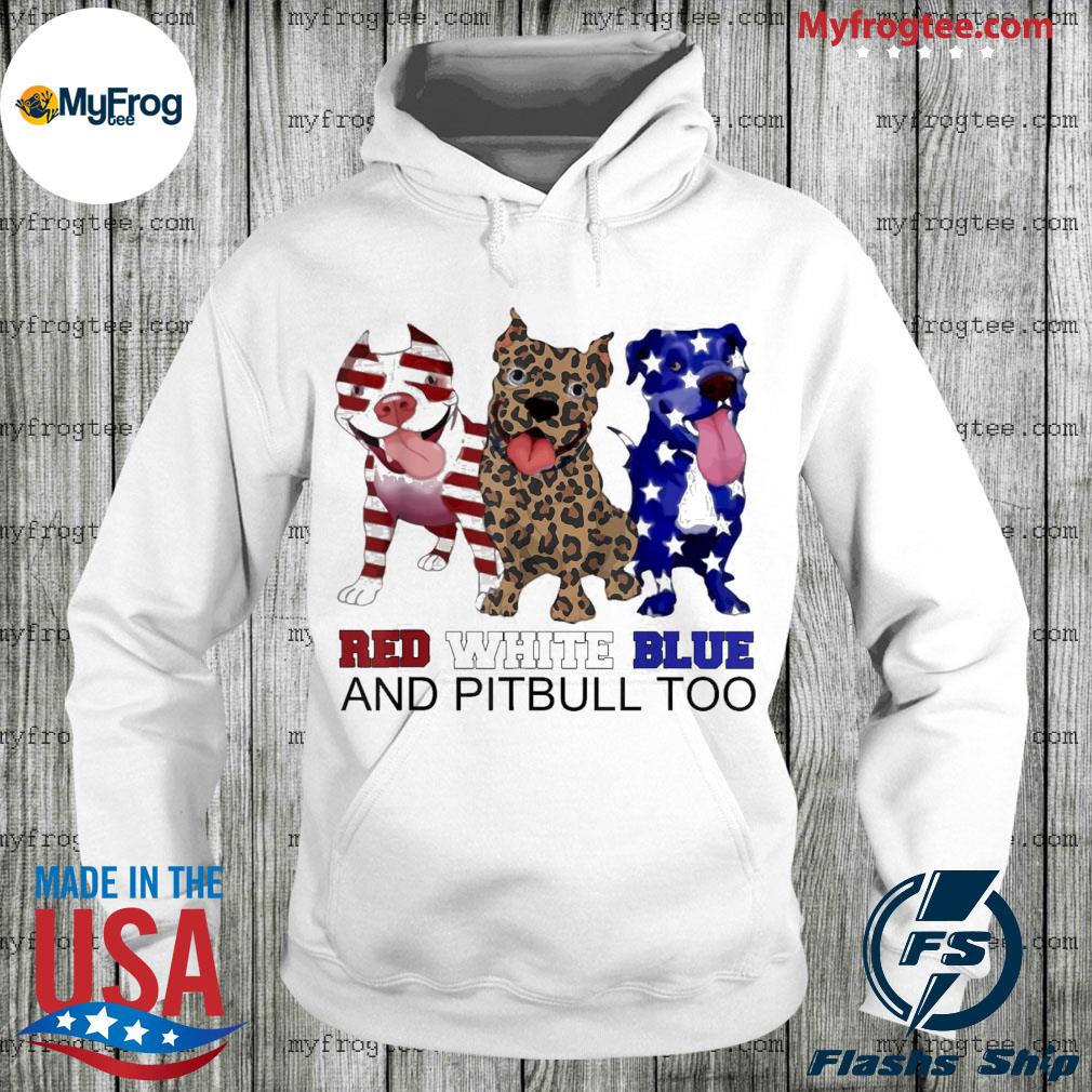 red white and blue pitbull shirt