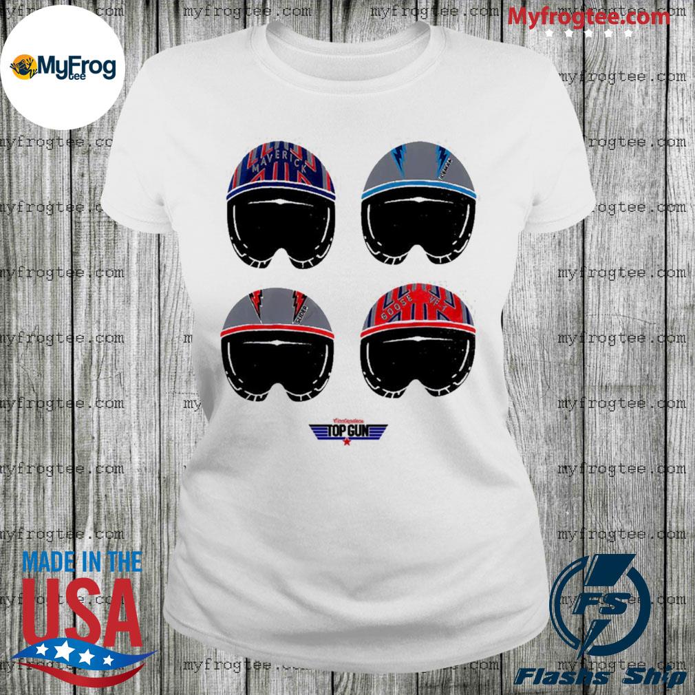 Men's Contenders Clothing White Top Gun Helmets T-Shirt Size: Large