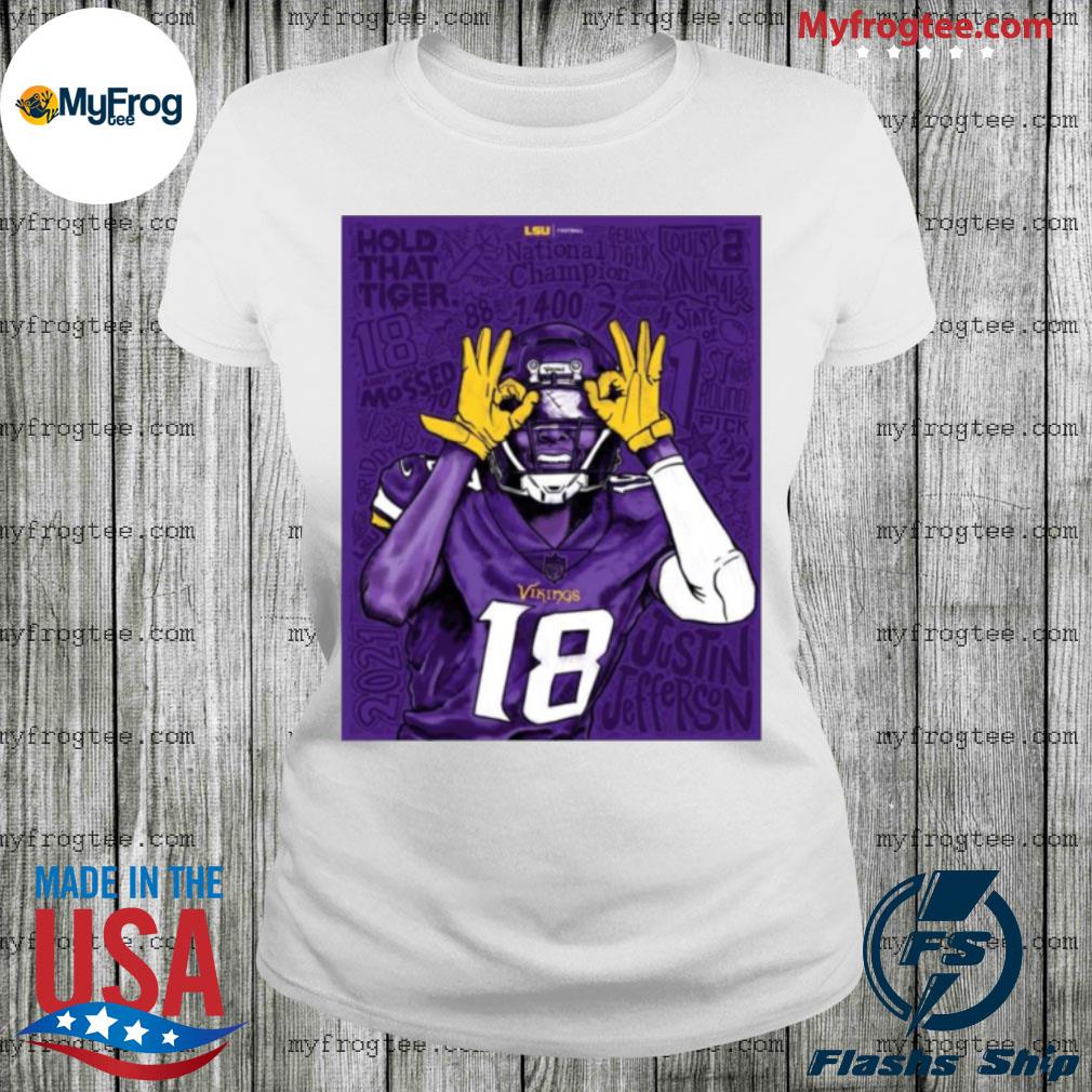 Minnesota Vikings Justin Jefferson Shirt Text Pic Hooded