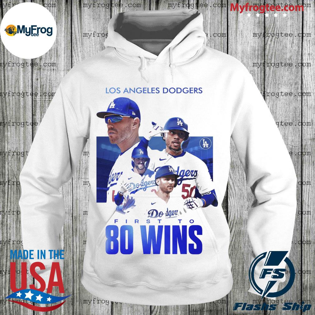 Los Angeles Dodgers Mookie Betts first to 80 wins shirt, hoodie, sweater  and long sleeve