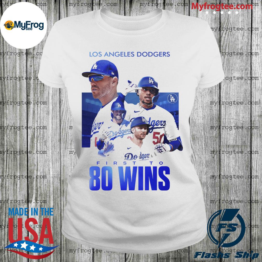 Los Angeles Dodgers Mookie Betts first to 80 wins shirt, hoodie