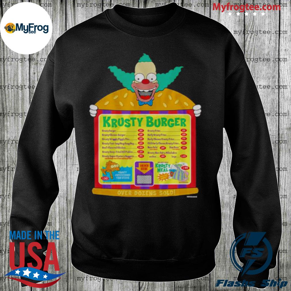 The Simpsons Krusty the Clown Krusty Burger shirt hoodie sweater