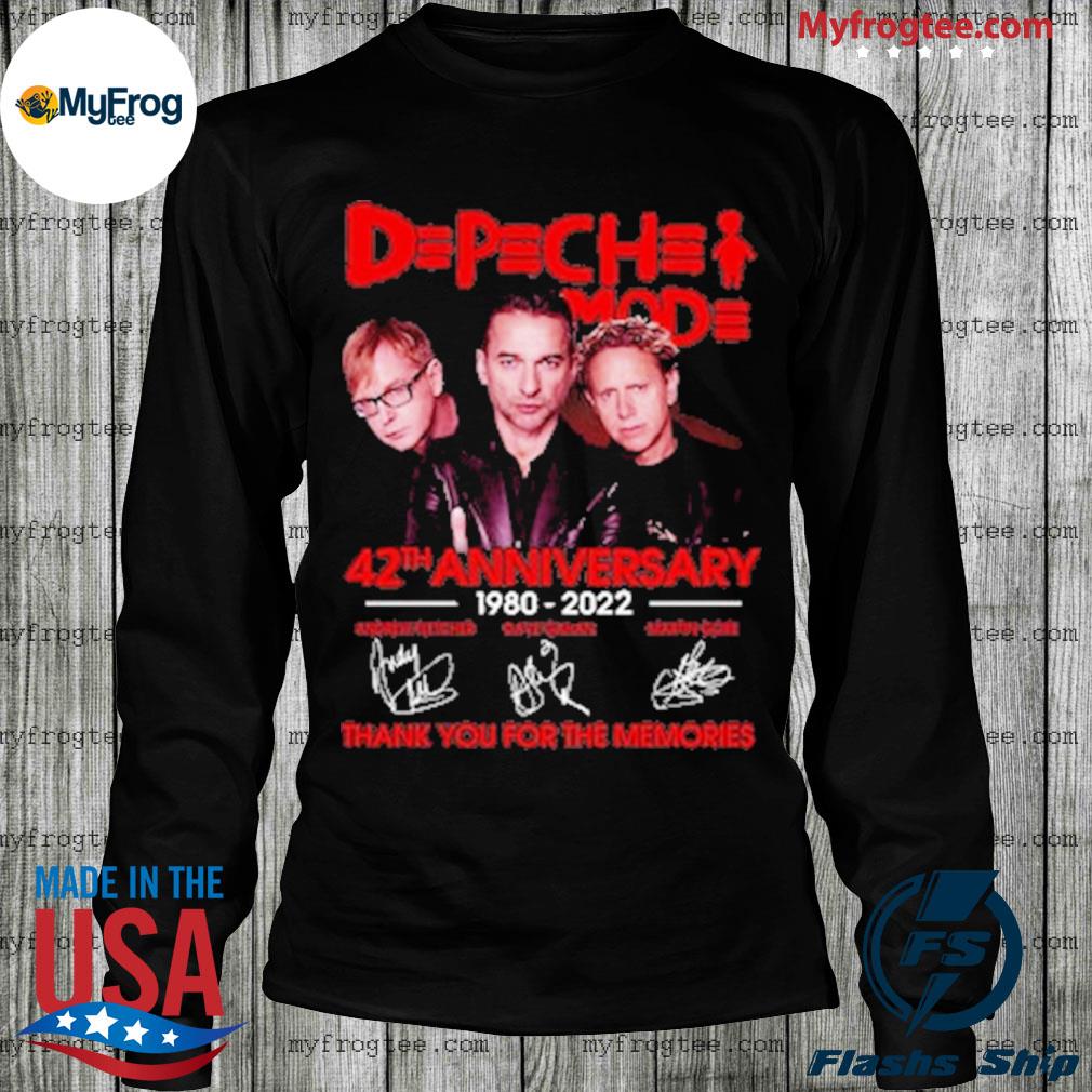 Depeche Mode 42 years 1980 2022 signatures thank you for the memories  shirt, hoodie, sweater, long sleeve and tank top
