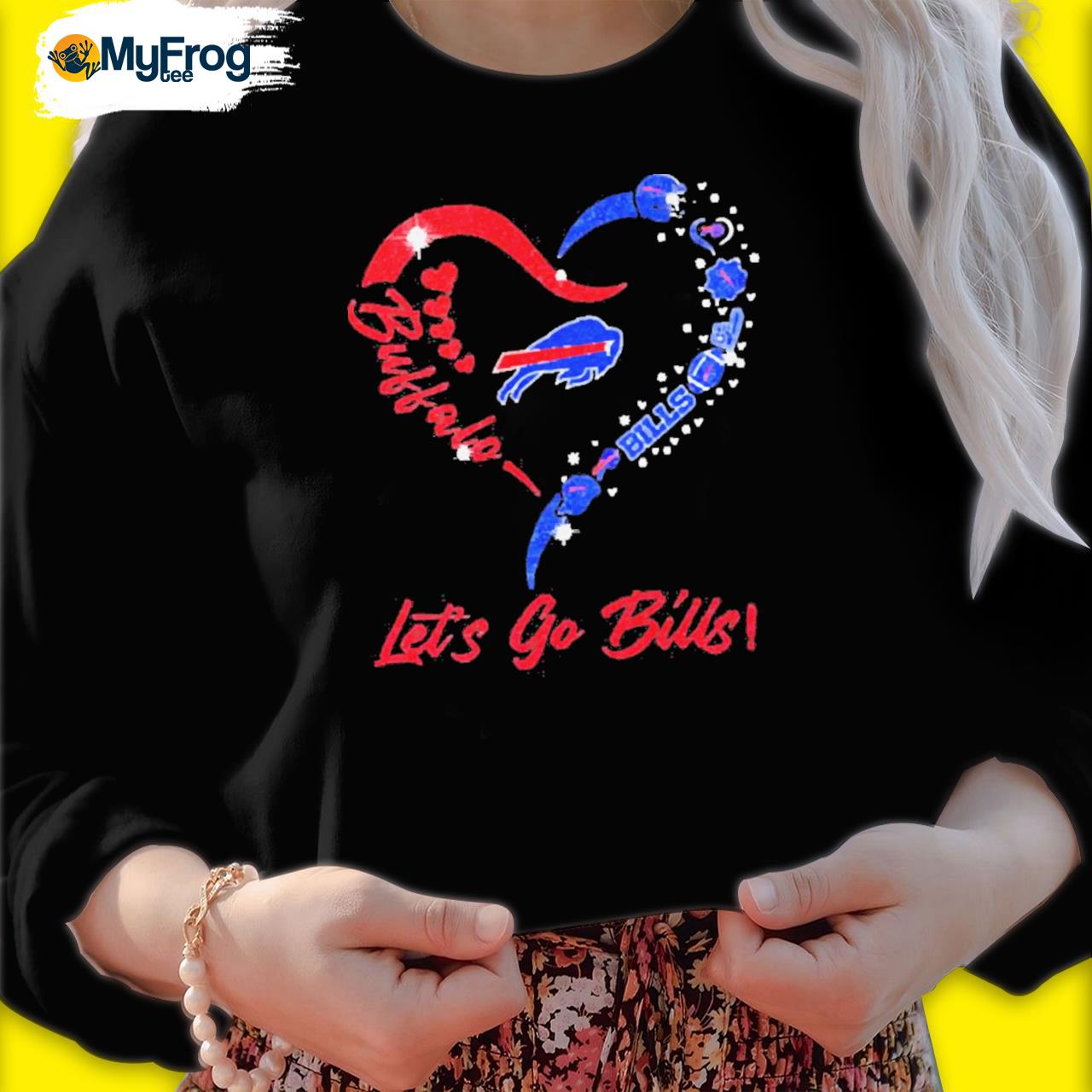 Buffalo Bills logo heart Let's go Bills Shirt, hoodie, sweater and long  sleeve