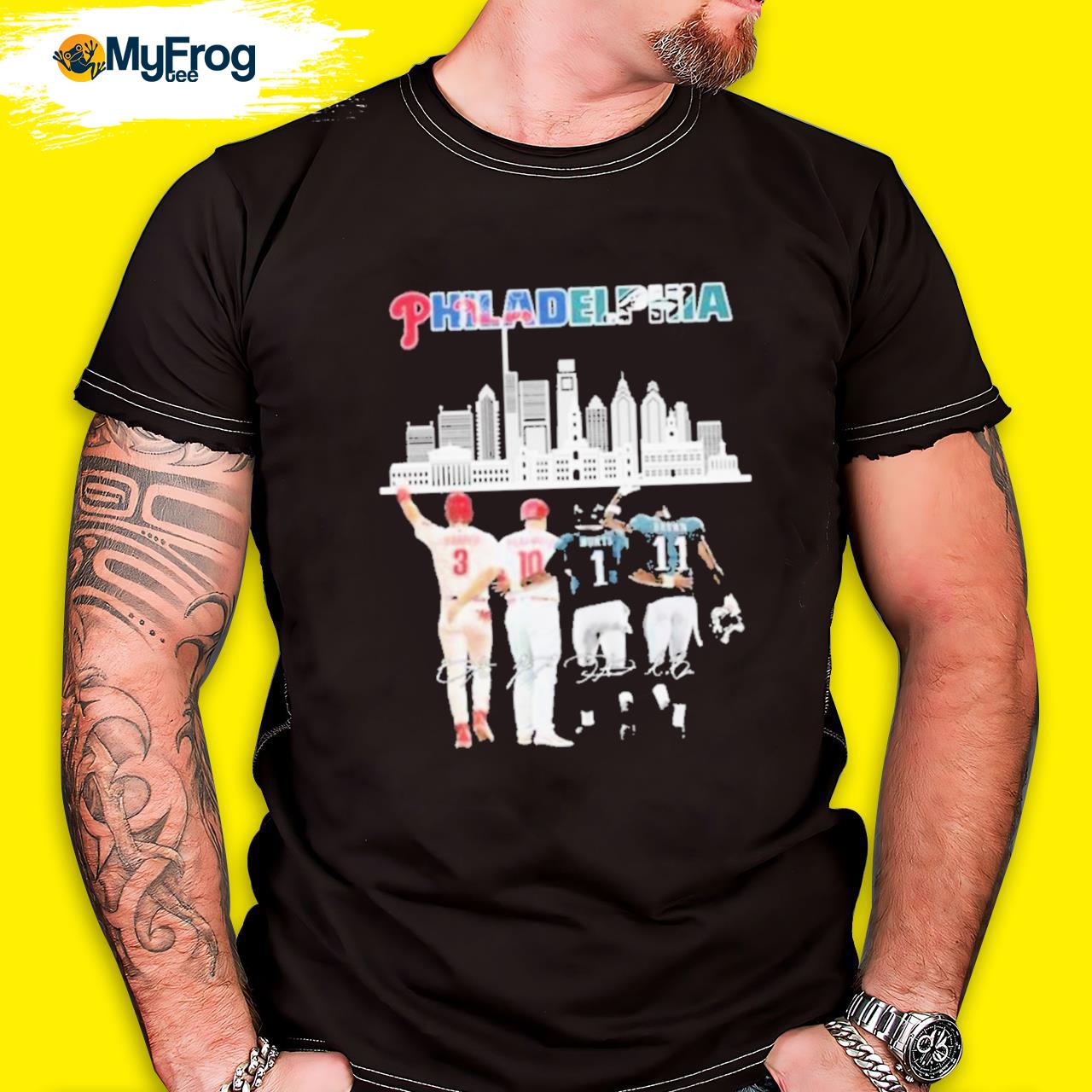 Philadelphia Skyline Retro Hart Hurts And Harper Signatures Shirt