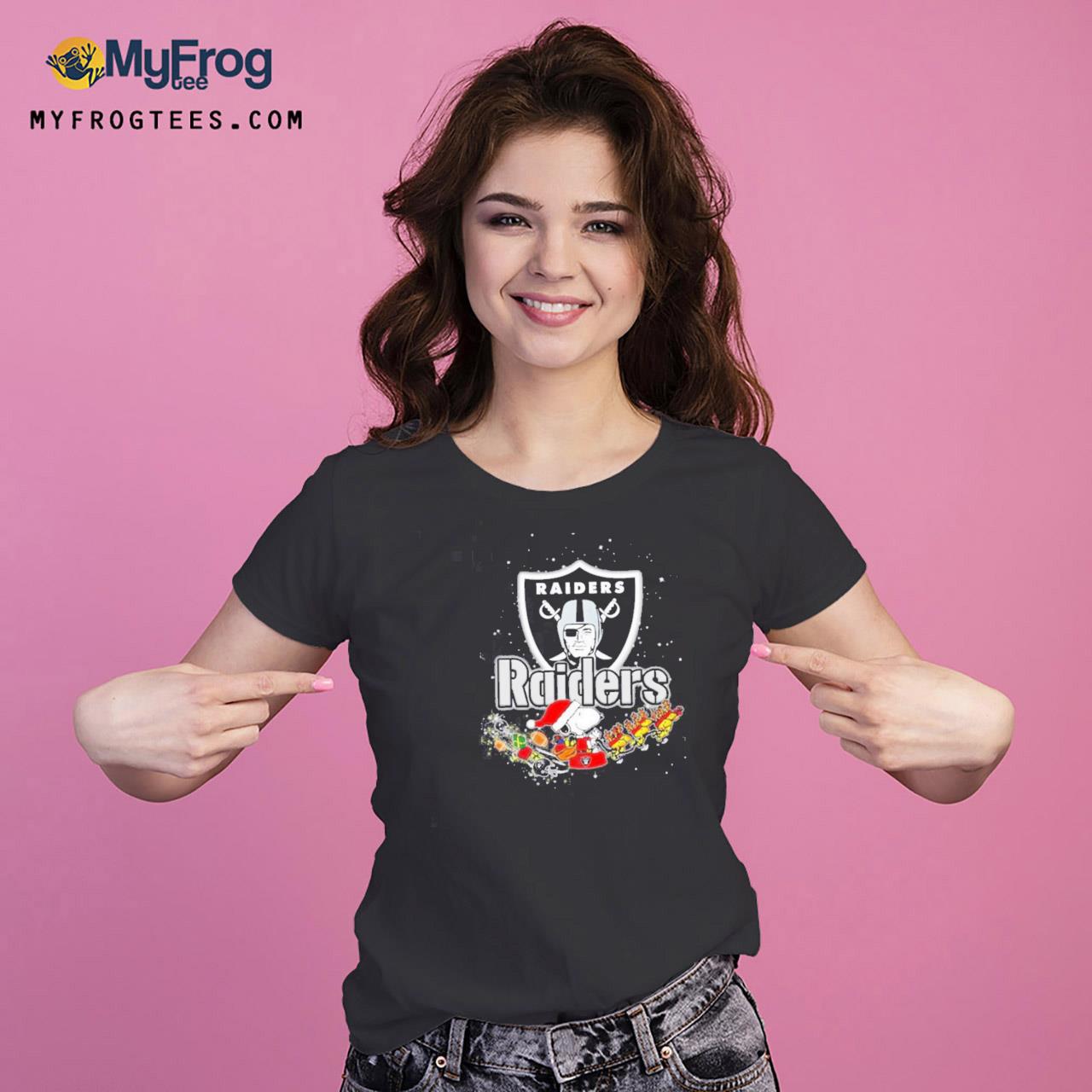 A Happy Christmas With Oakland Raiders Snoopy T-Shirt - T-shirts Low Price