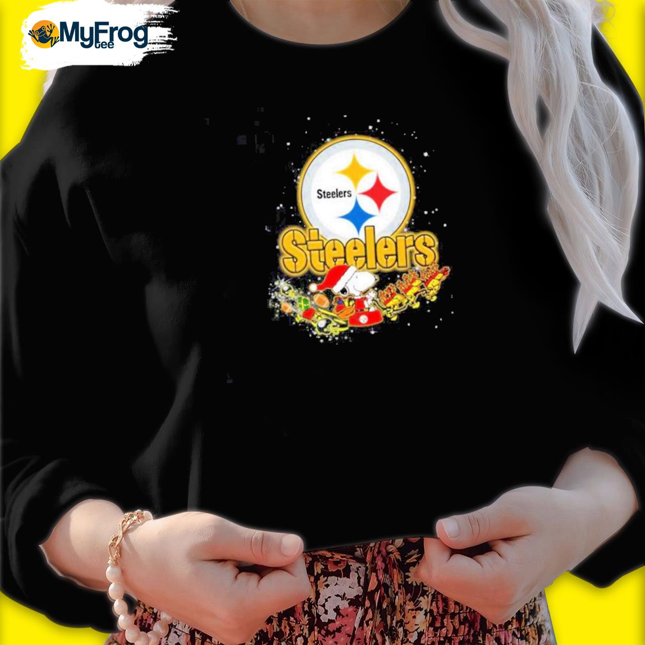 Steelers Christmas Snoopy playing Pittsburgh Steelers shirt, hoodie, sweater,  long sleeve and tank top