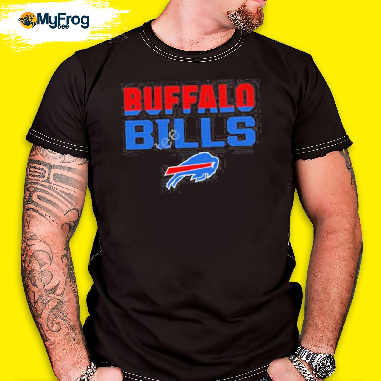 Wolf blitzer wearing Buffalo Bills shirt