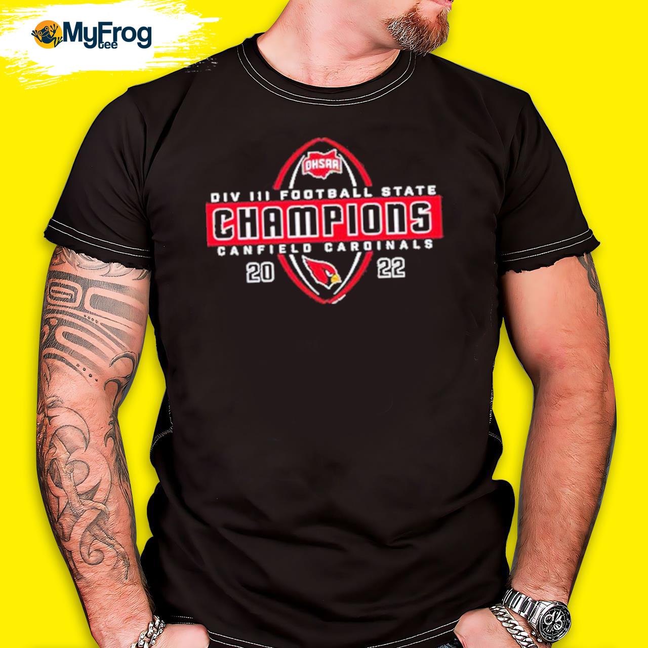 2022 Division III Football State Champions Canfield Cardinals logo shirt,  hoodie, sweater, long sleeve and tank top