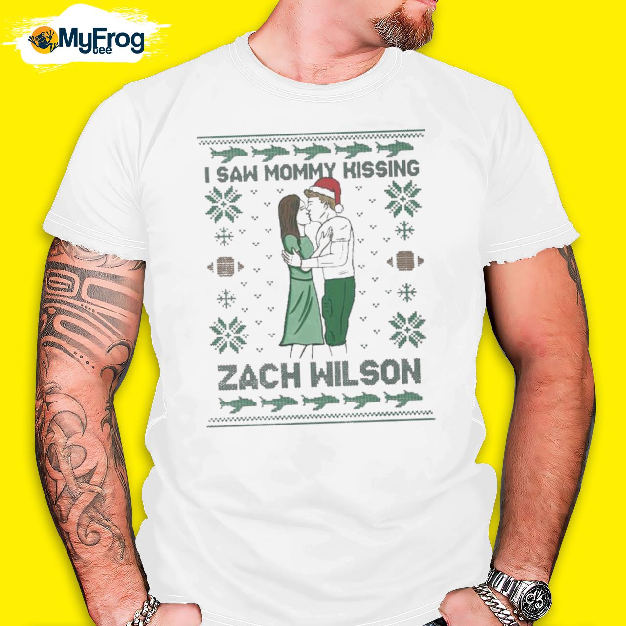 Official I saw mommy kissing Zach Wilson ugly Christmas 2022 T