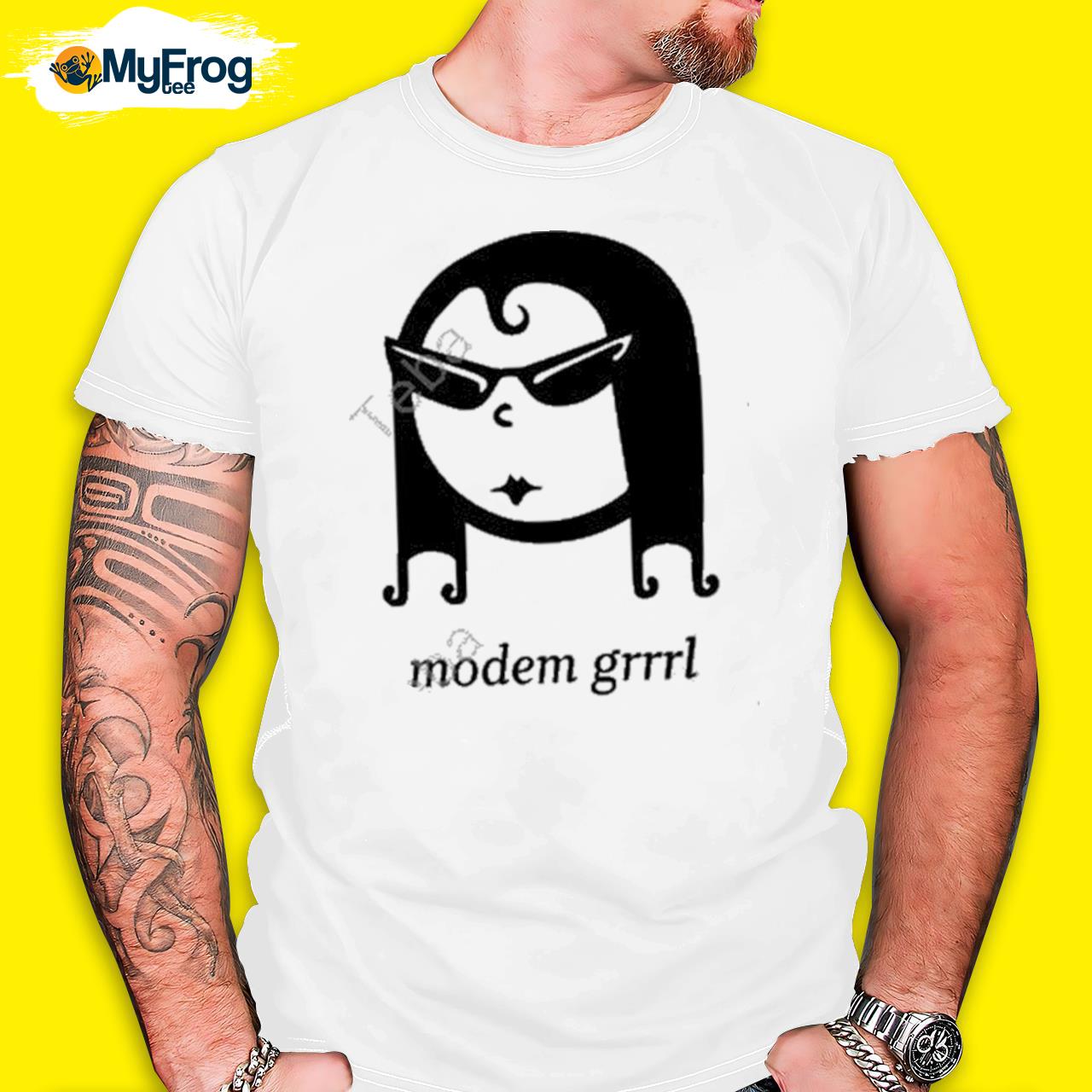 Boing boing modem grrrl shirt