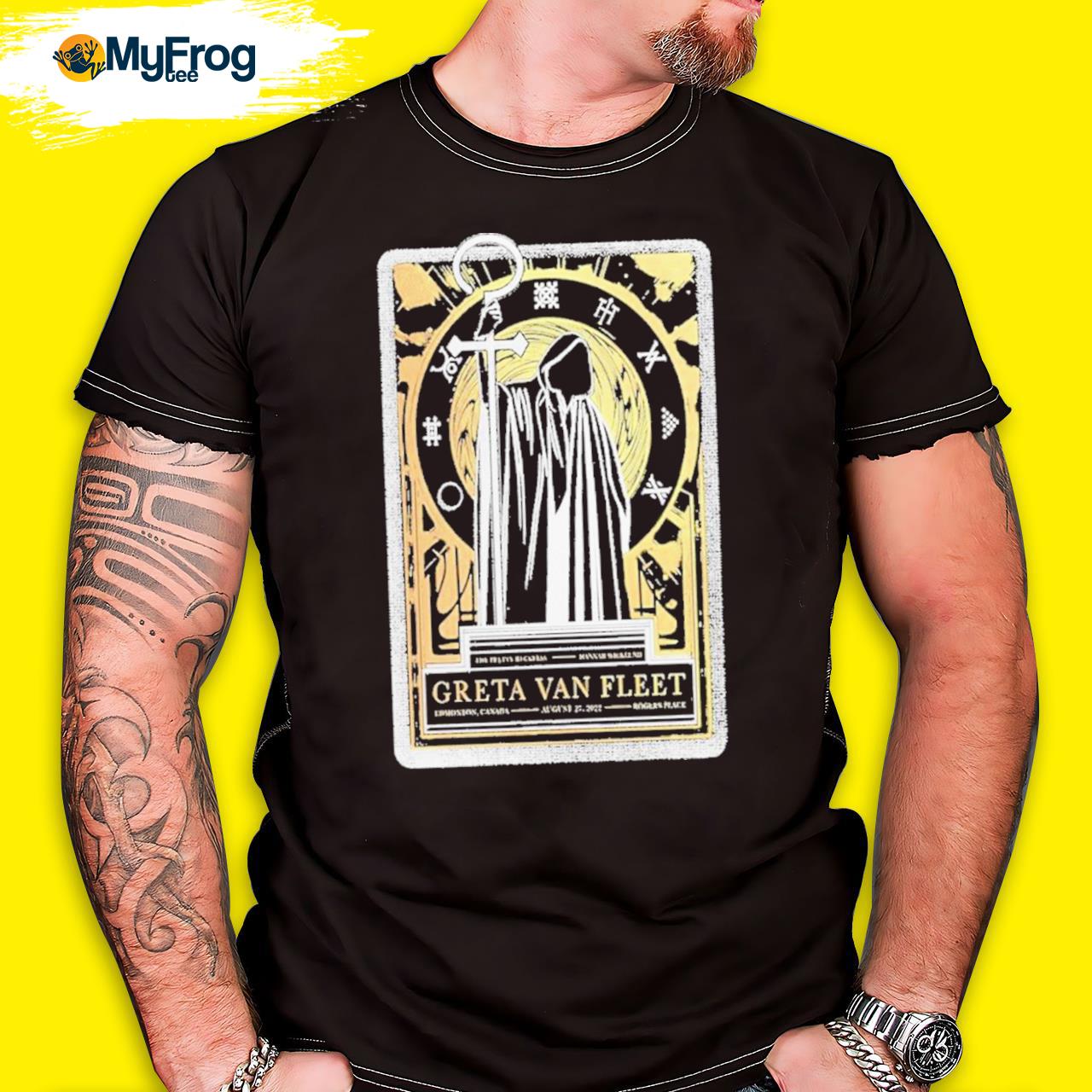 Greta van fleet edmonton august 27 2022 dreams in gold tour rogers place Canada poster shirt