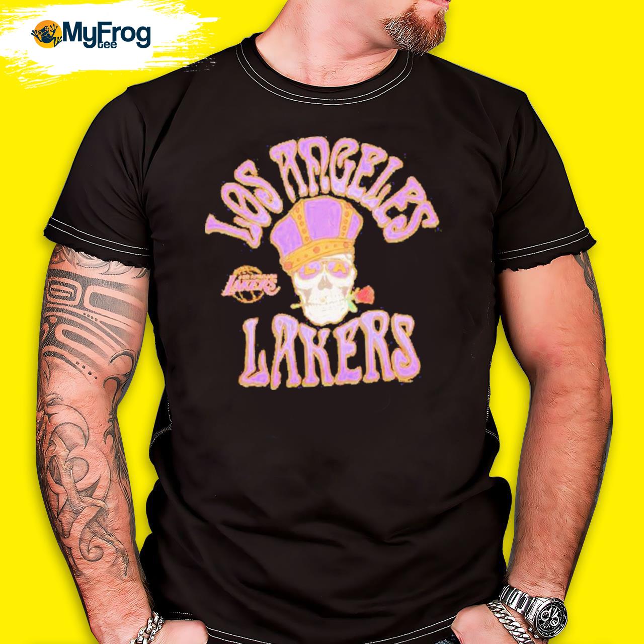 Los Angeles Lakers Nba And Grateful Dead Skull And Rose New Art T-Shirt