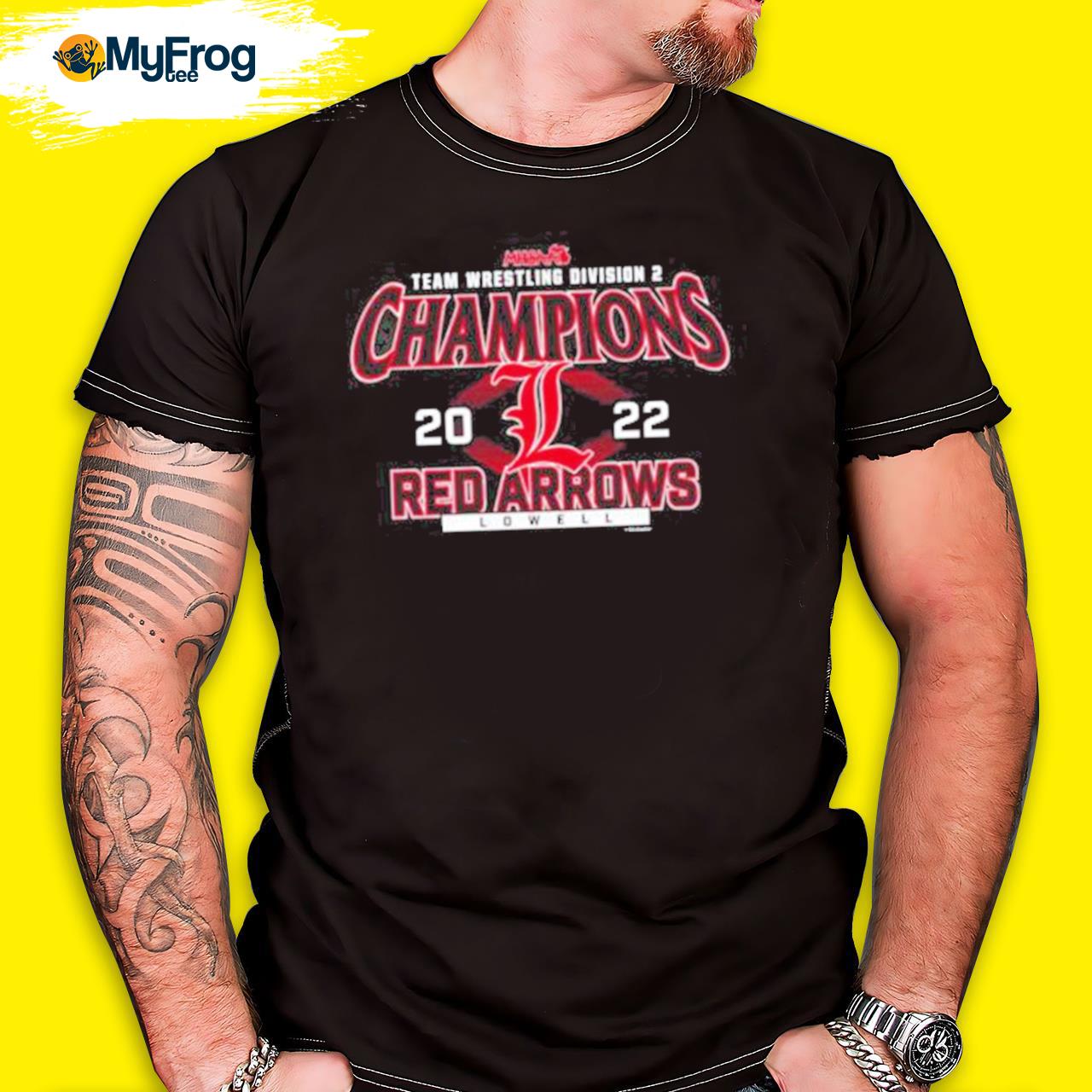 Lowell red arrows 2022 mhsaa team wrestling Division 2 champions shirt