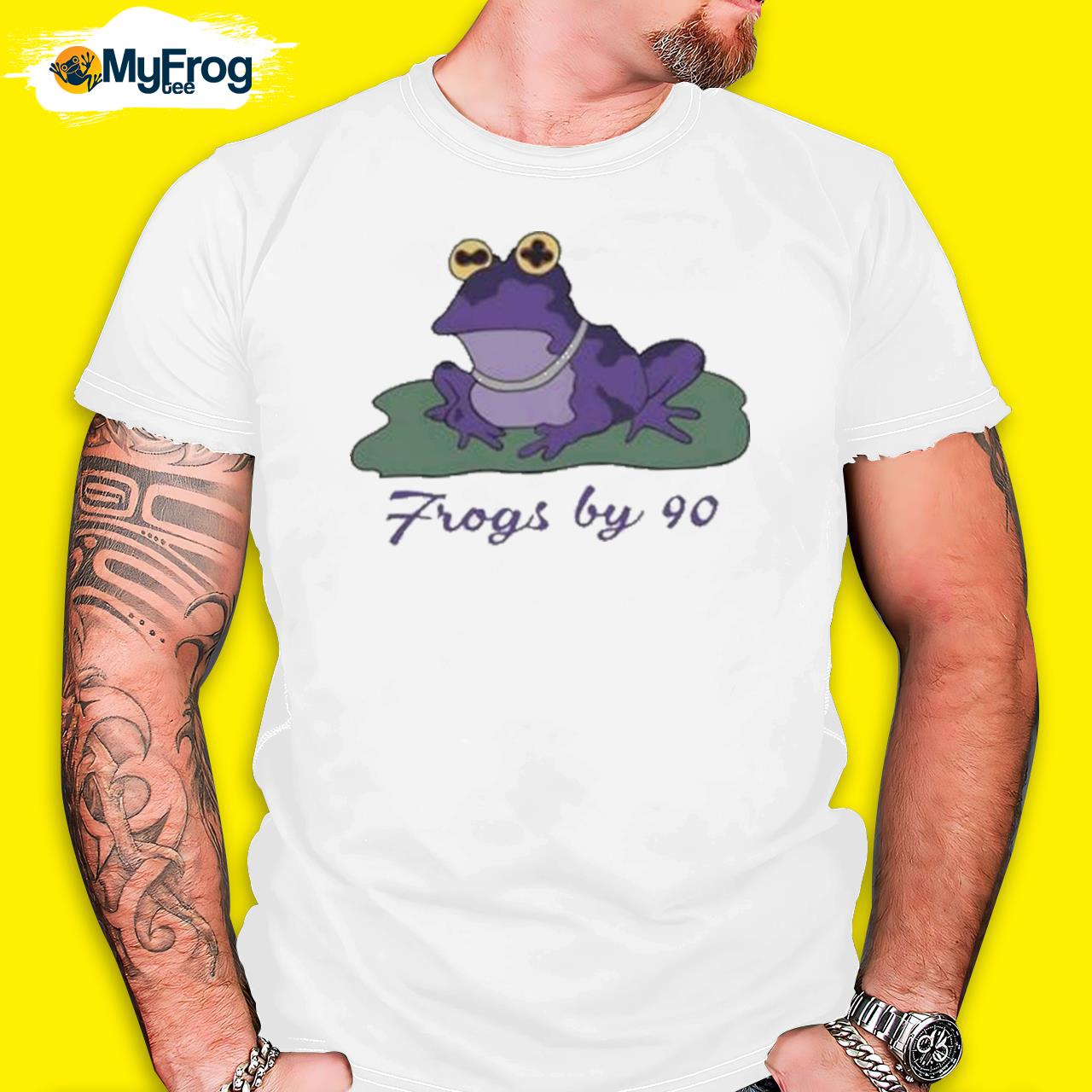 Max Duggan Wearing Frogs By 90 T Shirt