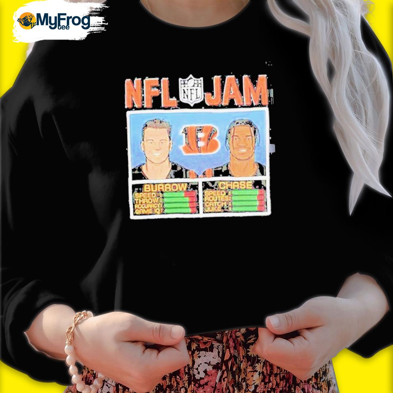 NFL jam bengals Joe burrow and ja'marr chase shirt, hoodie, sweater, long  sleeve and tank top