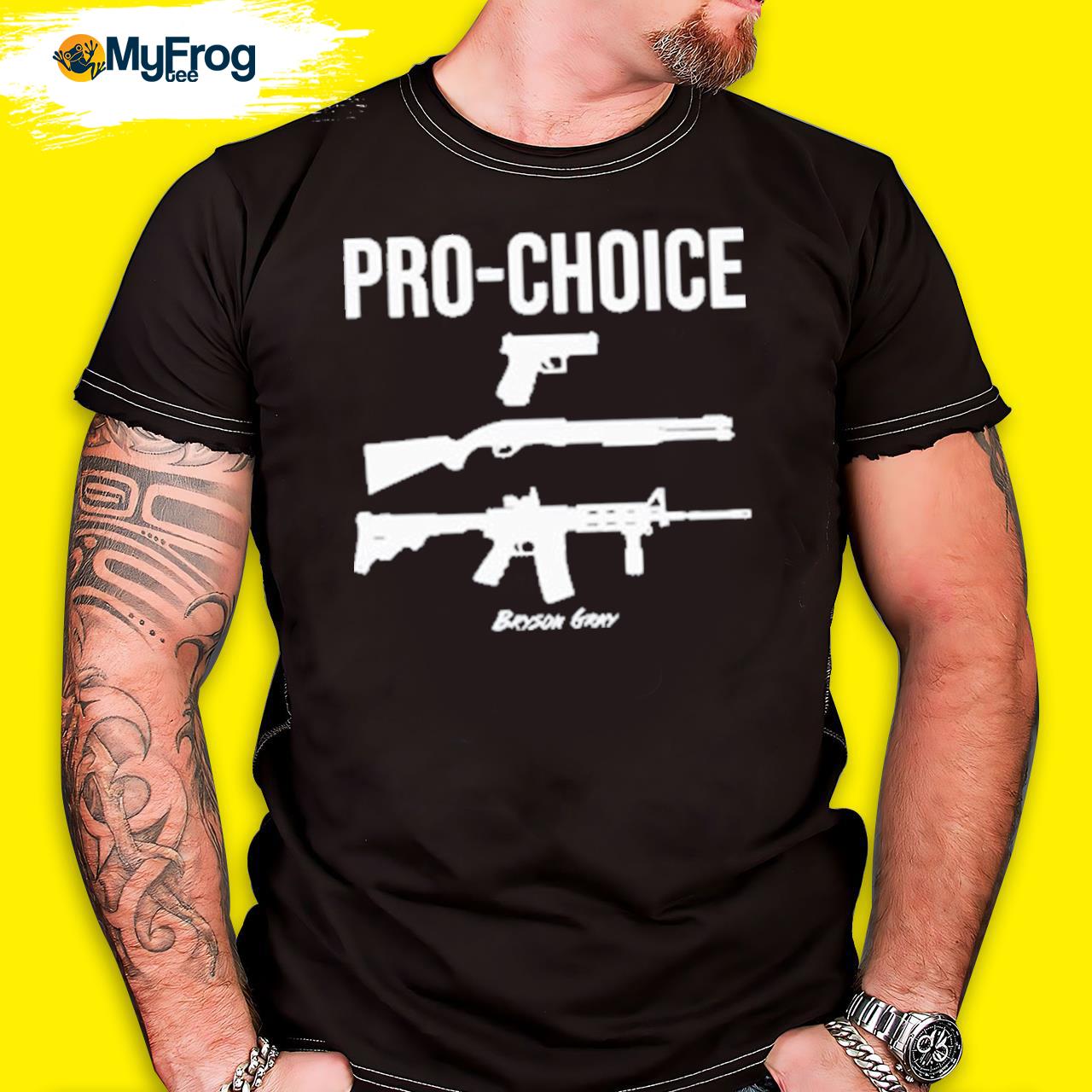 Official Pro Choice Guns Bryson Gray Shirt