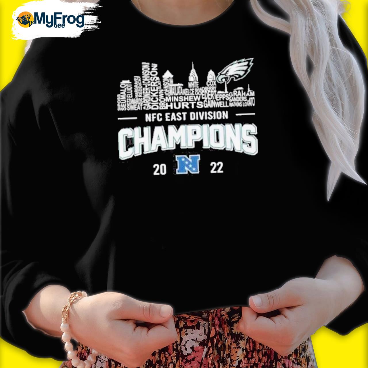 2022 NFC East Champions Philadelphia Eagles Skyline Unisex T-Shirt