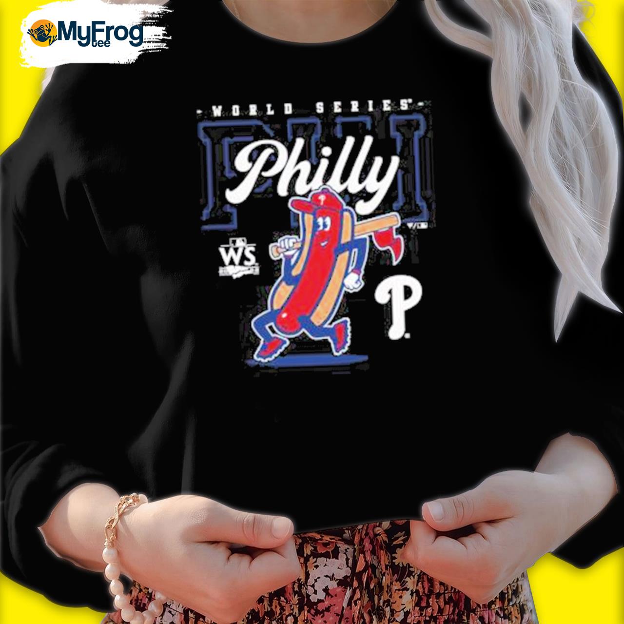 Philadelphia Phillies Fanatics Branded Youth 2022 World Series On To  Victory Red Hotdog T-Shirt, hoodie, sweater and long sleeve