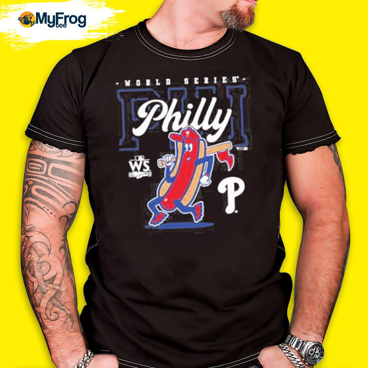 Philadelphia Phillies Fanatics Branded Youth 2022 World Series On To Victory Red Hotdog T-Shirt