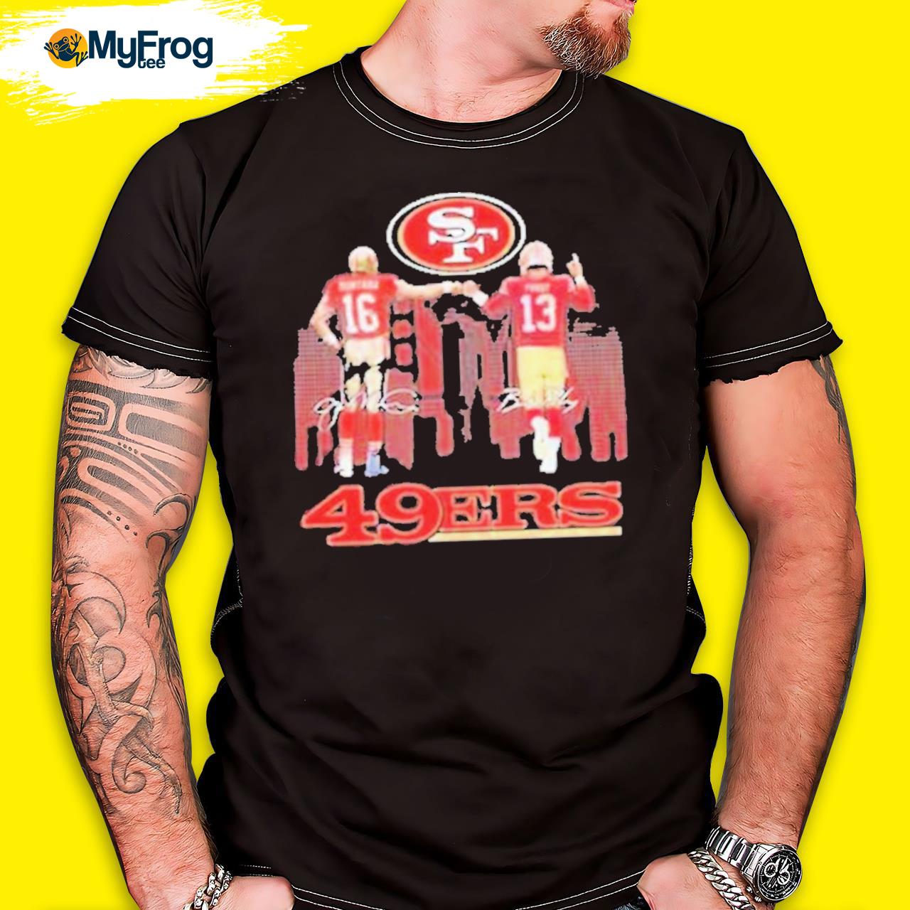San Francisco 49ers City Joe Montana And Brock Purdy Signatures T-shirt