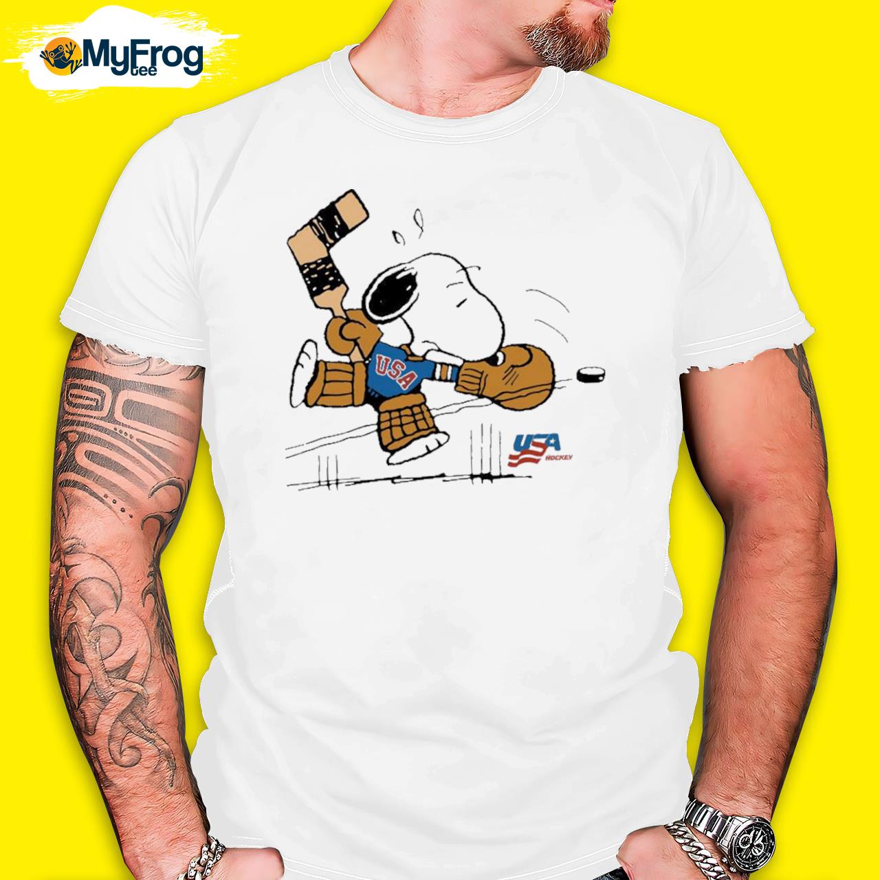 Streaker sport x Peanuts usa hockey Snoopy goalie shirt