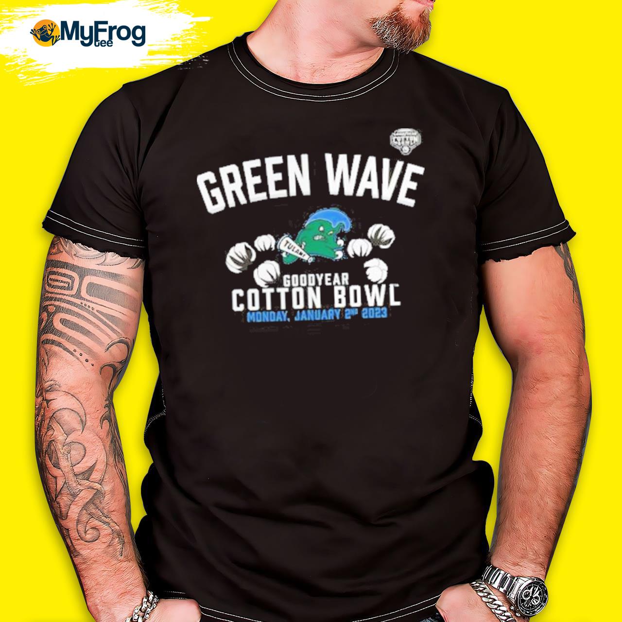 Tulane Green Wave 2023 Cotton Bowl Gameday Stadium Tee Shirt