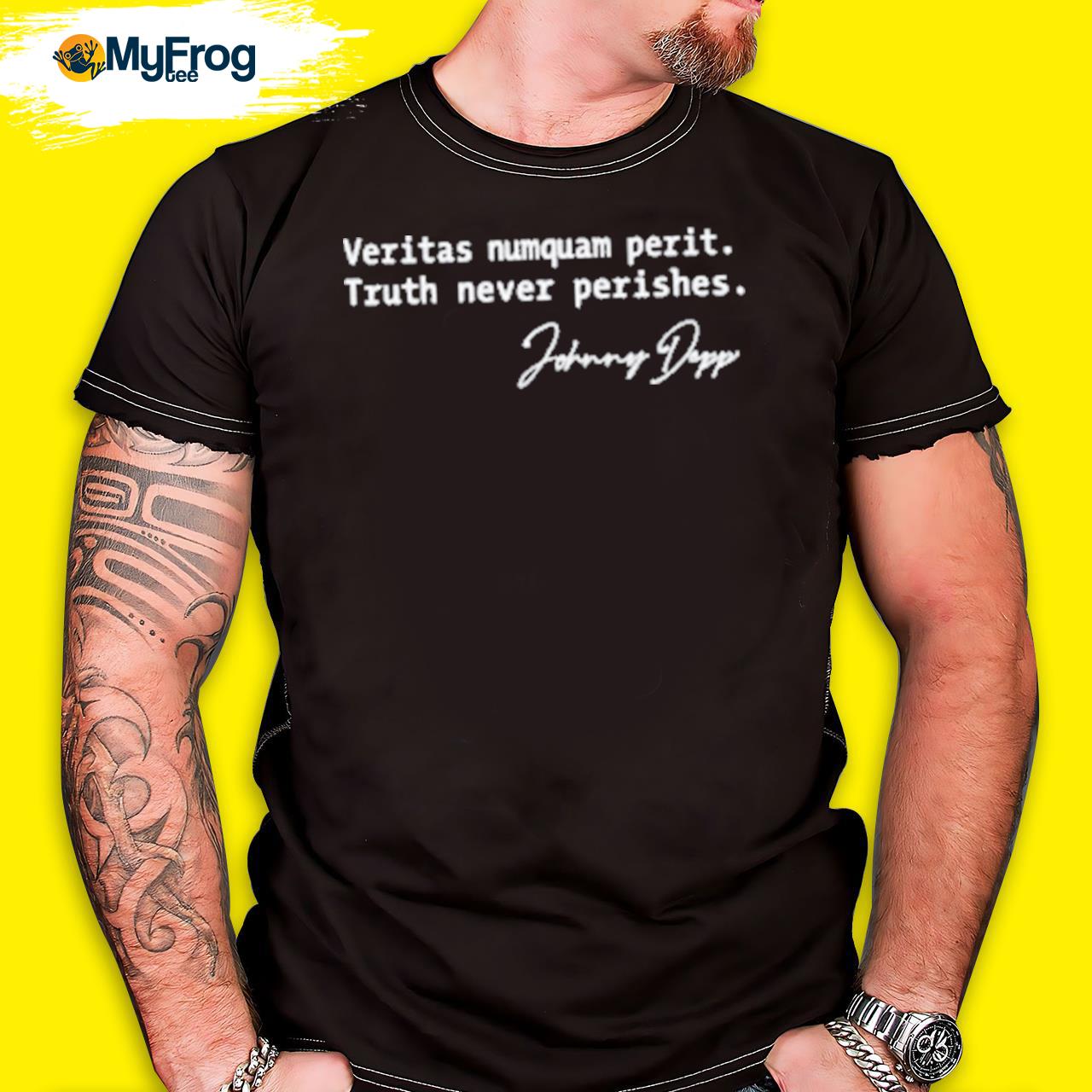 Veritas Numquam Perit Truth Never Perishes Johnny Depp Tee Shirt